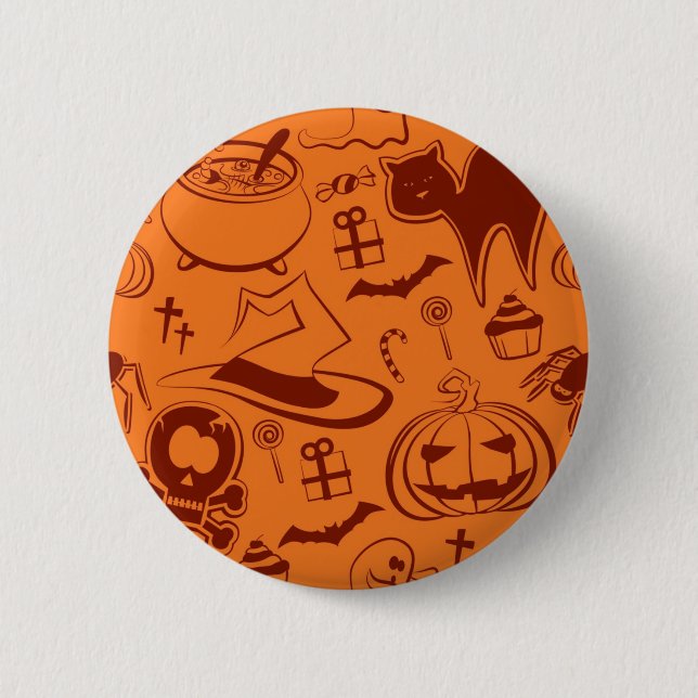 Halloween pattern 2 inch round button (Front)
