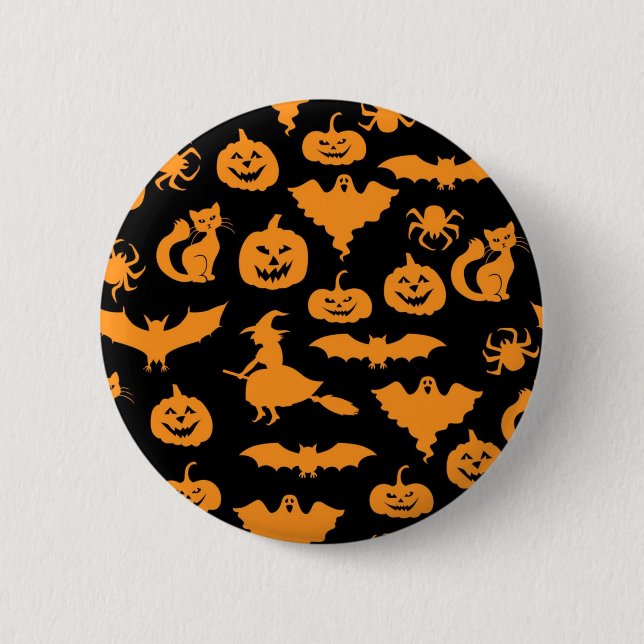 Halloween pattern 2 inch round button (Front)