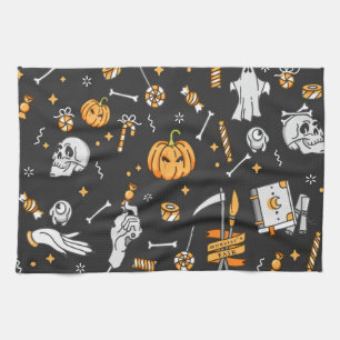 Halloween Pattern 2 Kitchen Towel