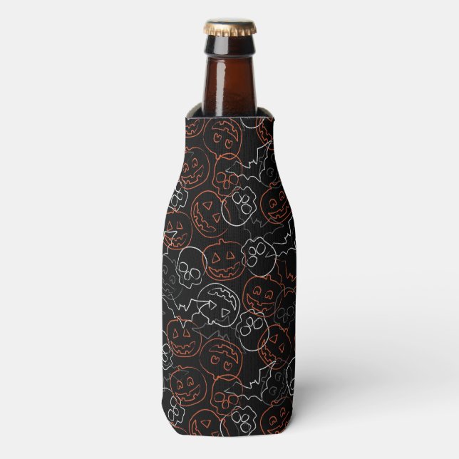 Halloween Pattern Bottle Cooler (Bottle Front)