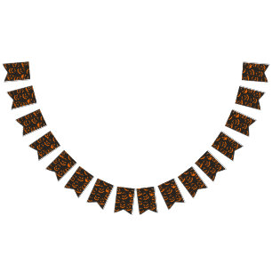 Halloween pattern bunting flags