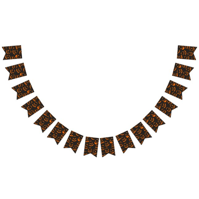 Halloween pattern bunting flags (All)