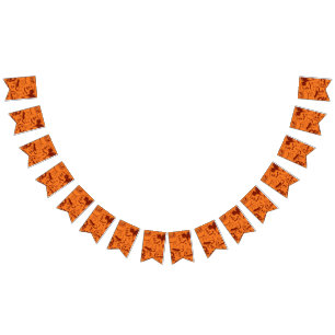 Halloween pattern bunting flags