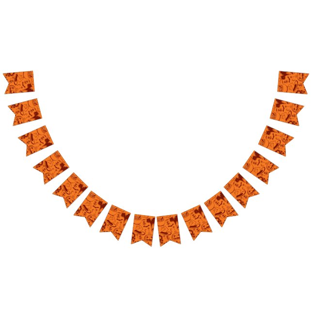 Halloween pattern bunting flags (All)