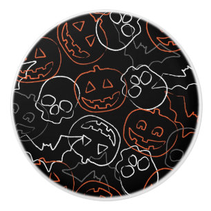 Halloween Pattern Ceramic Knob
