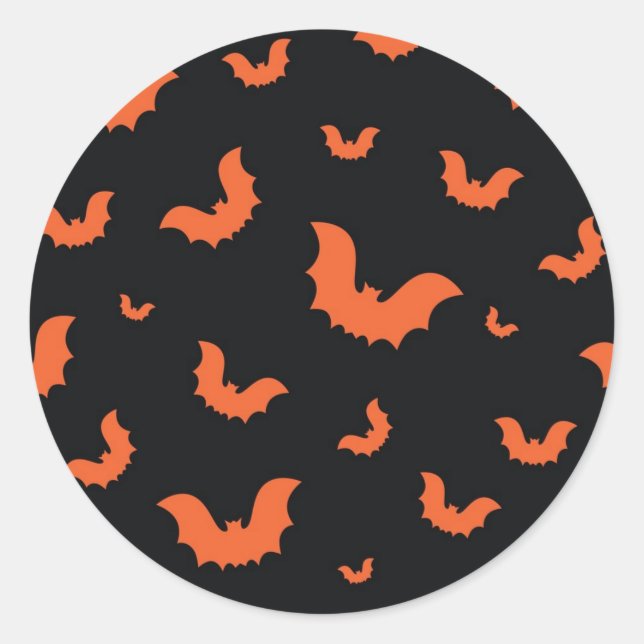 Halloween pattern classic round sticker (Front)