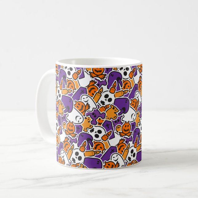 Halloween Pattern Coffee Mug (Front Left)
