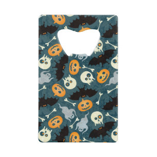 Halloween pattern credit card bottle opener