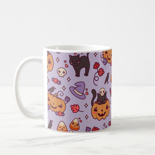 Halloween pattern decoration coffee mug (Left)