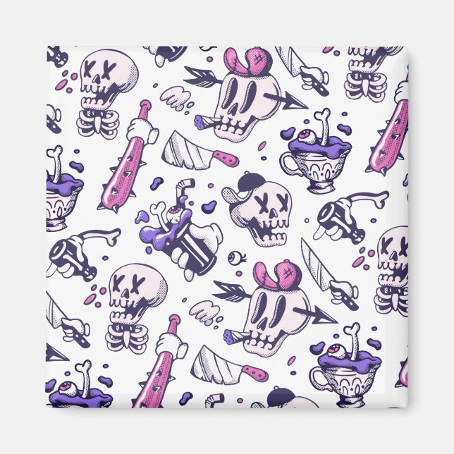 Halloween pattern decoration magnet (Front)