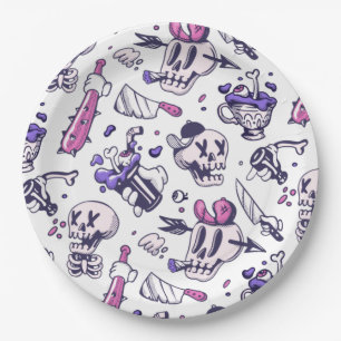 Halloween pattern decoration paper plate