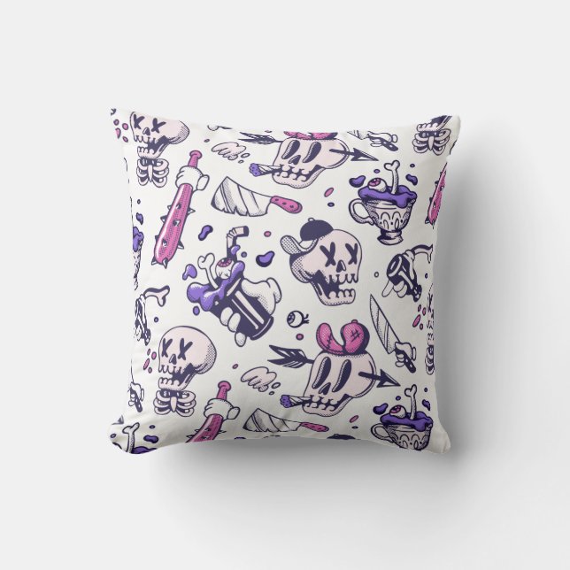 Halloween pattern decoration throw pillow (Front)