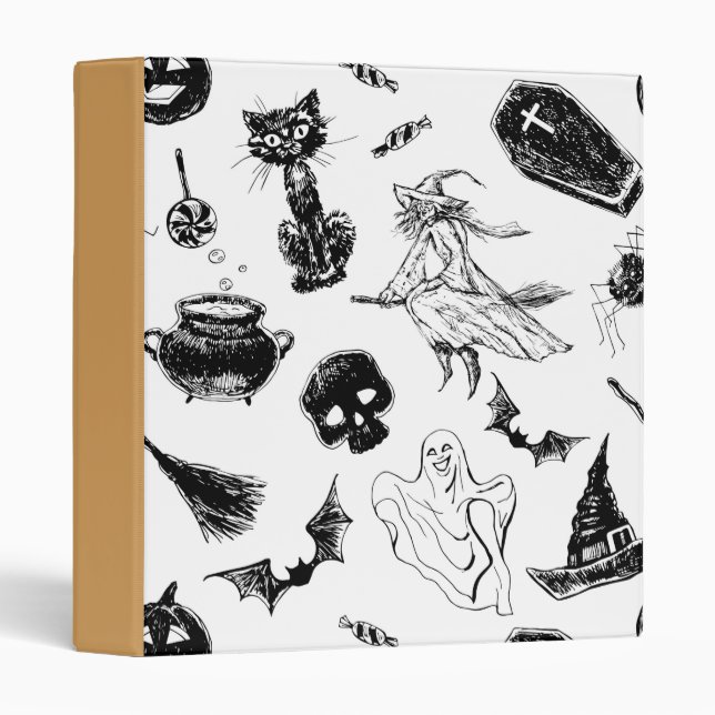 Halloween pattern design binder (Front/Spine)