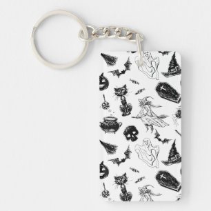 Halloween pattern design keychain