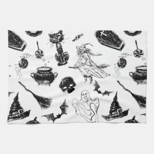 Halloween pattern design kitchen towel