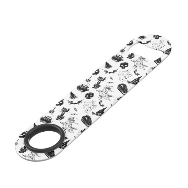 Halloween pattern design speed bottle opener (Front Angled)
