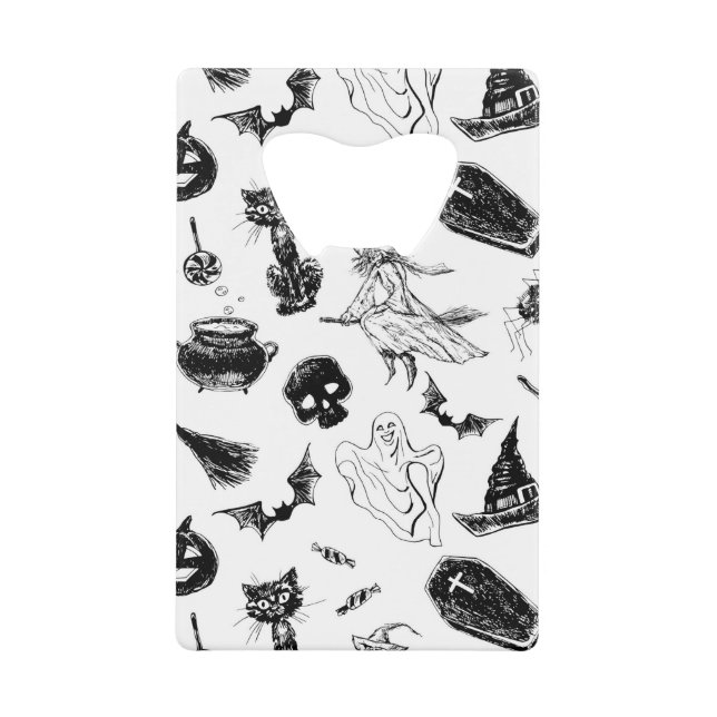 Halloween pattern design wallet bottle opener (Front)