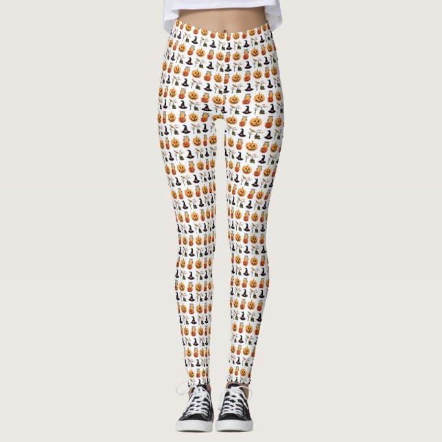 Halloween Pattern Designer Leggings (Front)