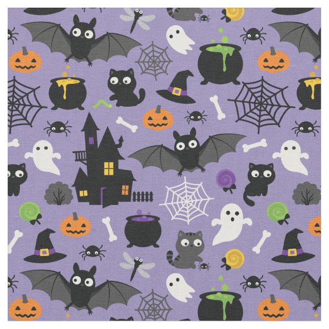 Halloween Pattern Fabric (Close Up)