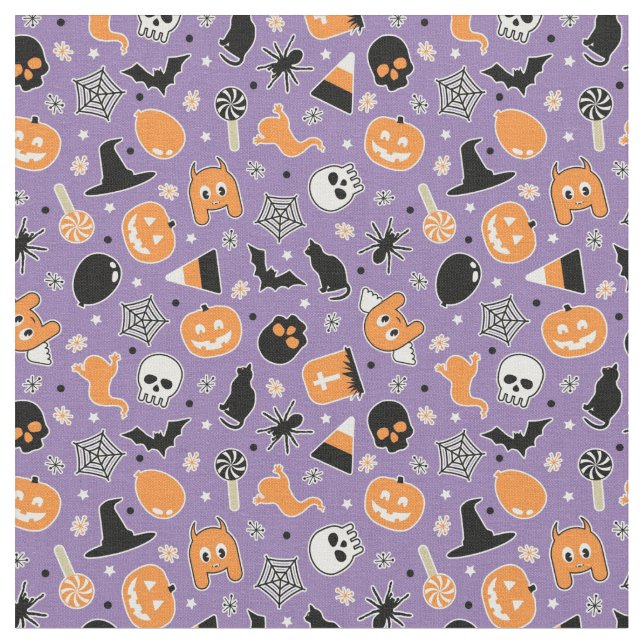 Halloween Pattern Fabric (Close Up)