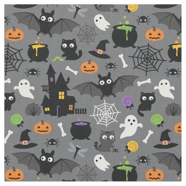 Halloween Pattern Fabric (Close Up)