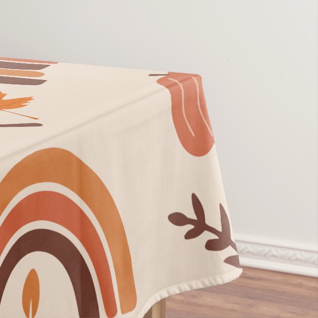 Halloween Pattern Fall Autumn Pumpkin Tablecloth (In Situ)