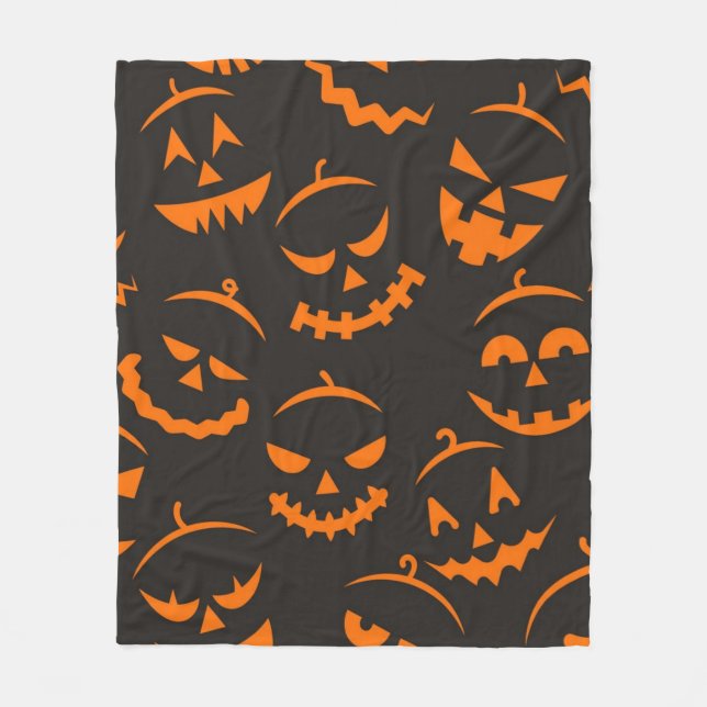 Halloween pattern fleece blanket (Front)