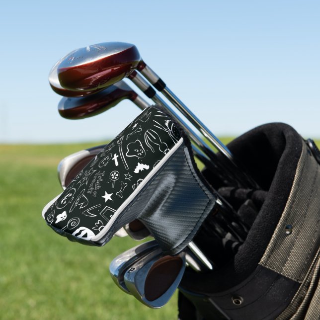 Halloween Pattern Golf Head Cover (In Situ)