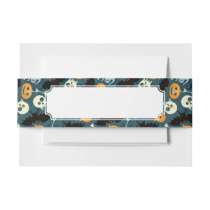 Halloween pattern invitation belly band