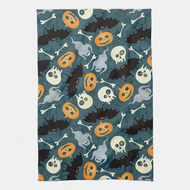 Halloween pattern kitchen towel (Vertical)