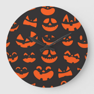 Halloween pattern large clock