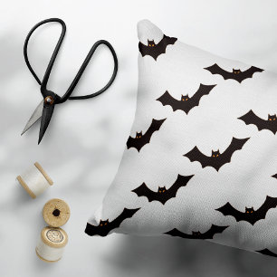 Halloween, Pattern Of Bats, Trick Or Treat, Boo Accent Pillow