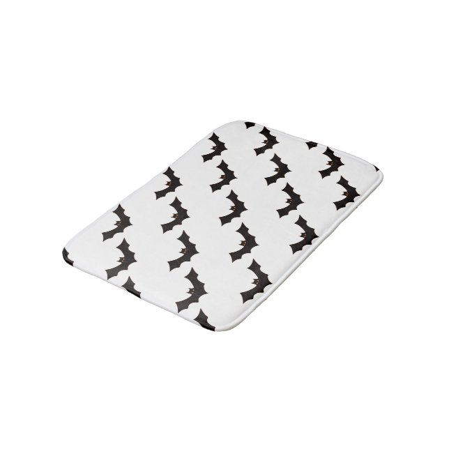 Halloween, Pattern Of Bats, Trick Or Treat, Boo Bath Mat (Angled)