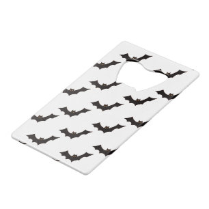 Halloween, Pattern Of Bats, Trick Or Treat, Boo Credit Card Bottle Opener