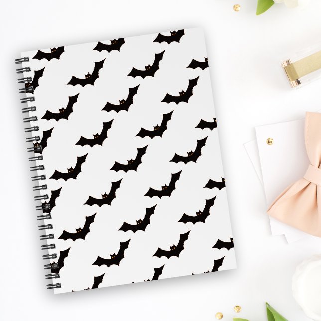 Halloween, Pattern Of Bats, Trick Or Treat, Boo Notebook (Creator Uploaded)