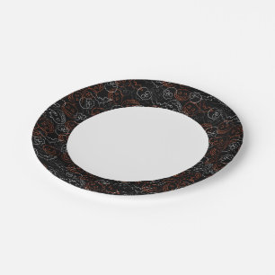 Halloween Pattern Paper Plate