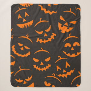Halloween pattern sherpa blanket