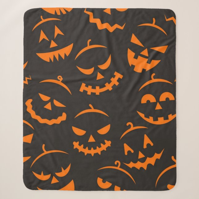 Halloween pattern sherpa blanket (Front)