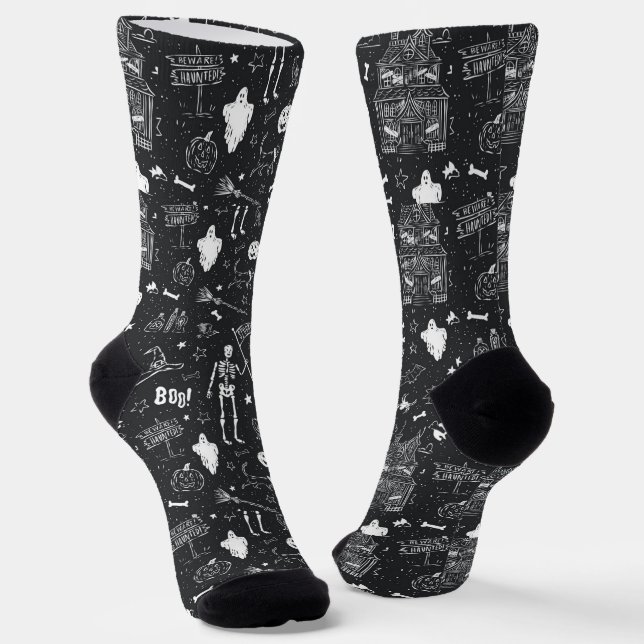 Halloween Pattern Socks (Angled)