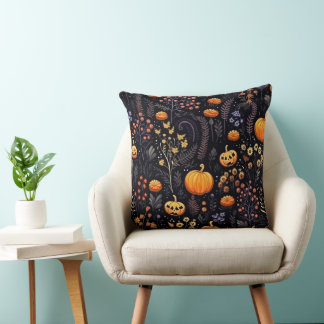 Halloween Pattern Throw Pillow
