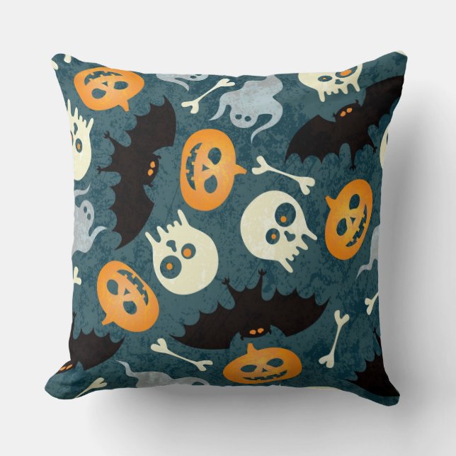 Halloween pattern throw pillow (Front)