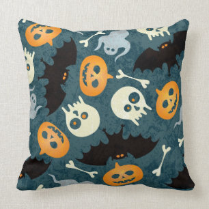 Halloween pattern throw pillow