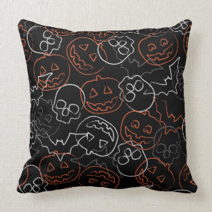 Halloween Pattern Throw Pillow