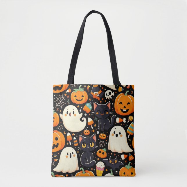 Halloween Pattern Tote Bag (Front)