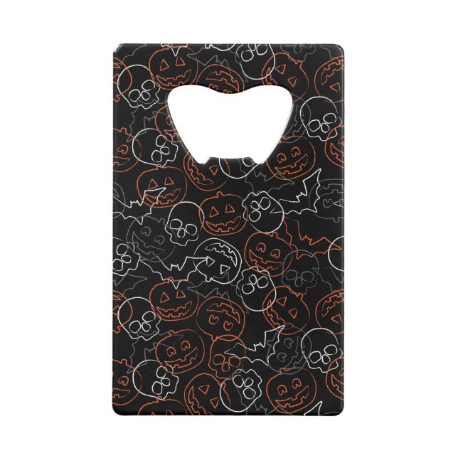 Halloween Pattern Wallet Bottle Opener (Front)