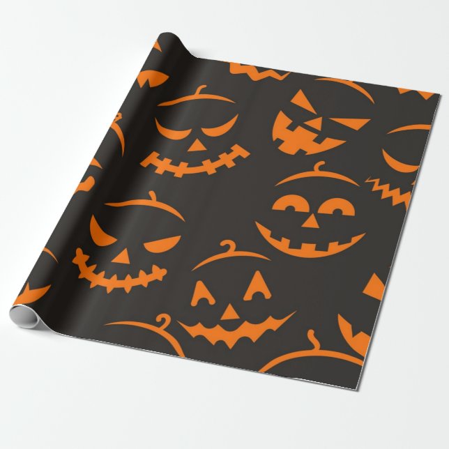 Halloween pattern wrapping paper (Unrolled)
