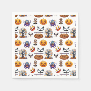 Halloween Patttern On  Napkin