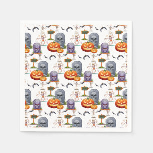 Halloween Patttern On Napkin