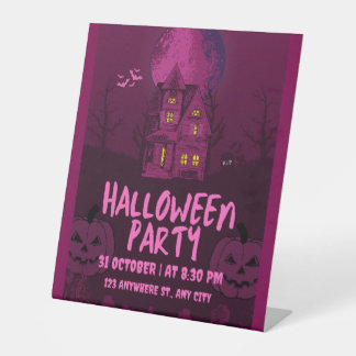 Halloween Pedestal Sign