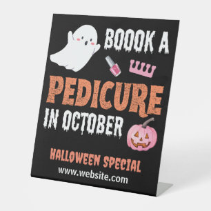 Halloween Pedicure  Pedestal Sign